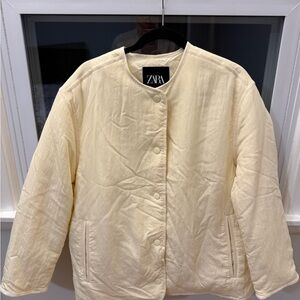 Zara Off-White Women's Puffer Jacket